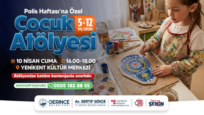Derince’de Polis Haftası’na Özel Çocuk Atölyesi
